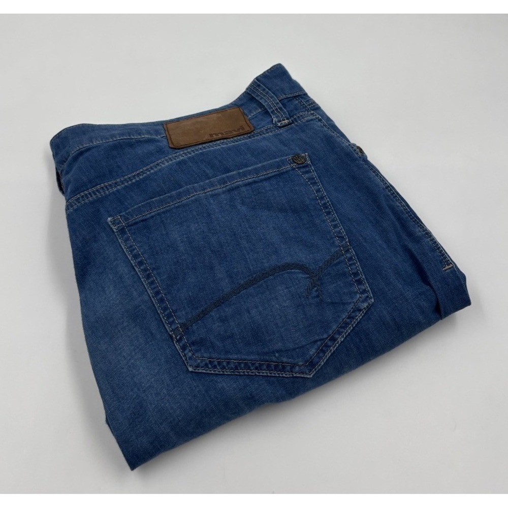 Mavi Men's 36/30 Zach Straight Leg Blue Denim Jeans‎